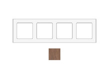 SOCKET SOCKWWA4 | Frame voor 4 modules in Walnoten hout