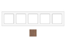SOCKET SOCKWWA5 | Frame voor 5 modules in Walnoten hout